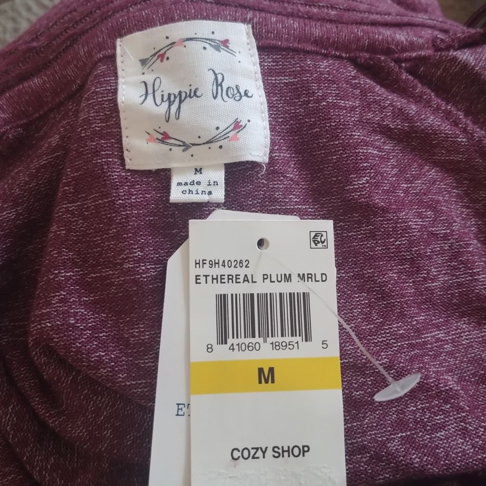 Hippie Rose Plum Cardigan - Picture 3 of 6